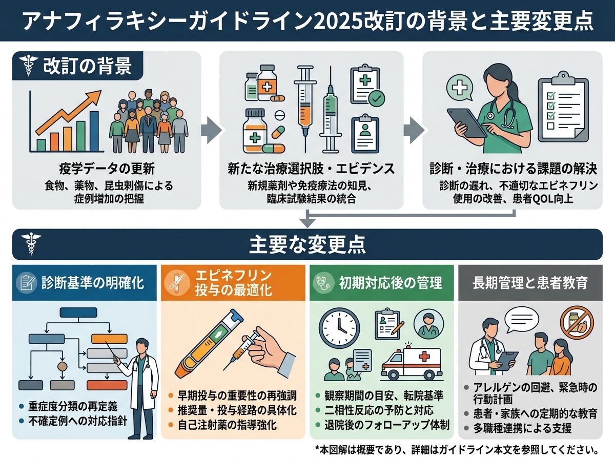 アナフィラキシーガイドライン2025が改訂された背景と主要変更点