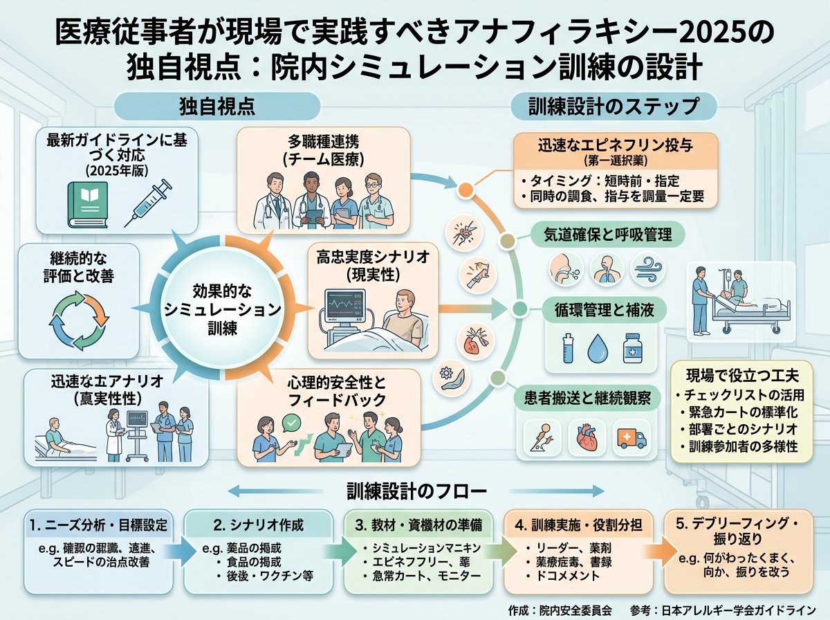 医療従事者が現場で実践すべきアナフィラキシー2025の独自視点：院内シミュレーション訓練の設計