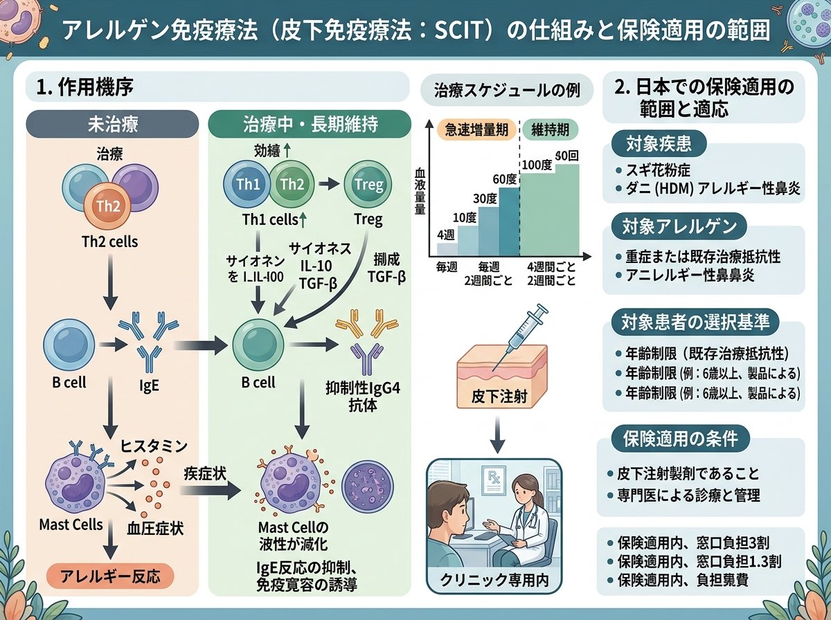 アレルゲン免疫療法の注射（皮下免疫療法）の仕組みと保険適用の範囲
