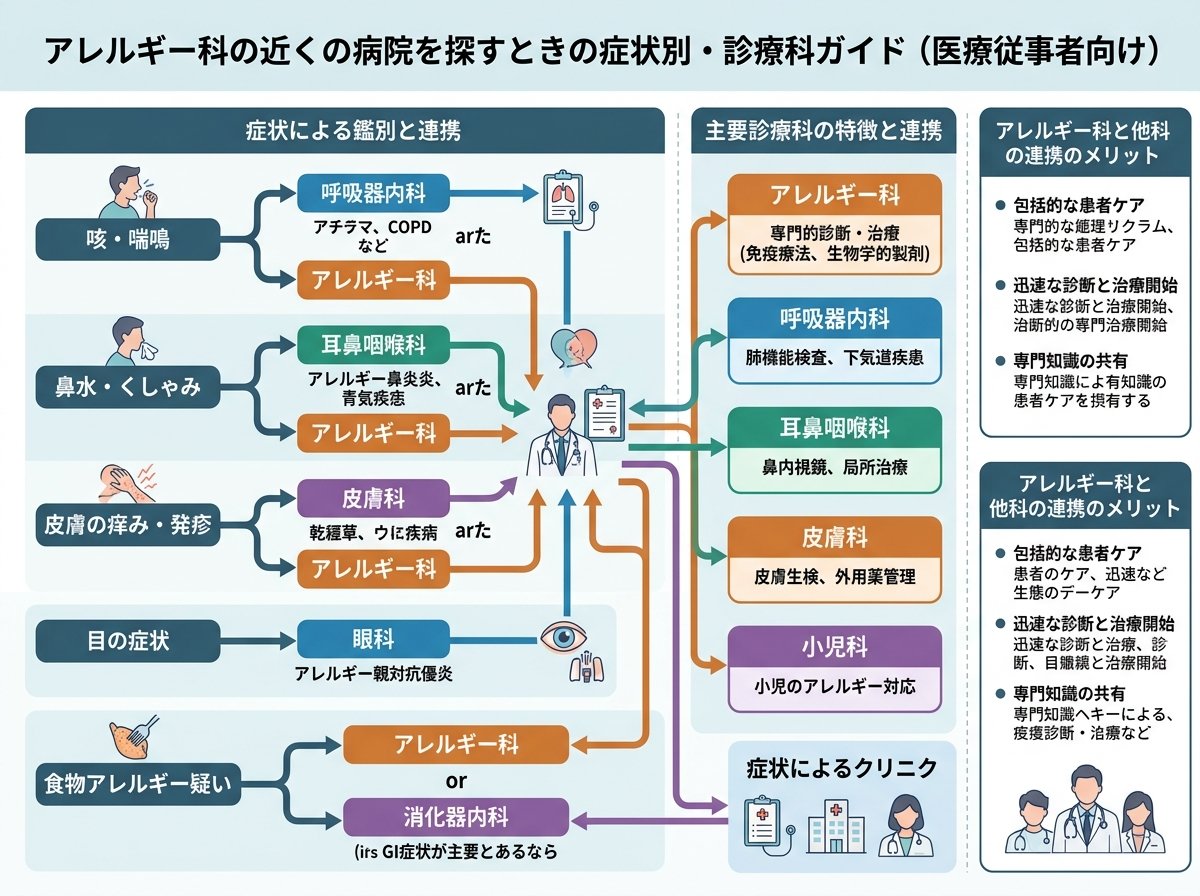 アレルギー科の近くの病院を探すときの症状別・診療科ガイド