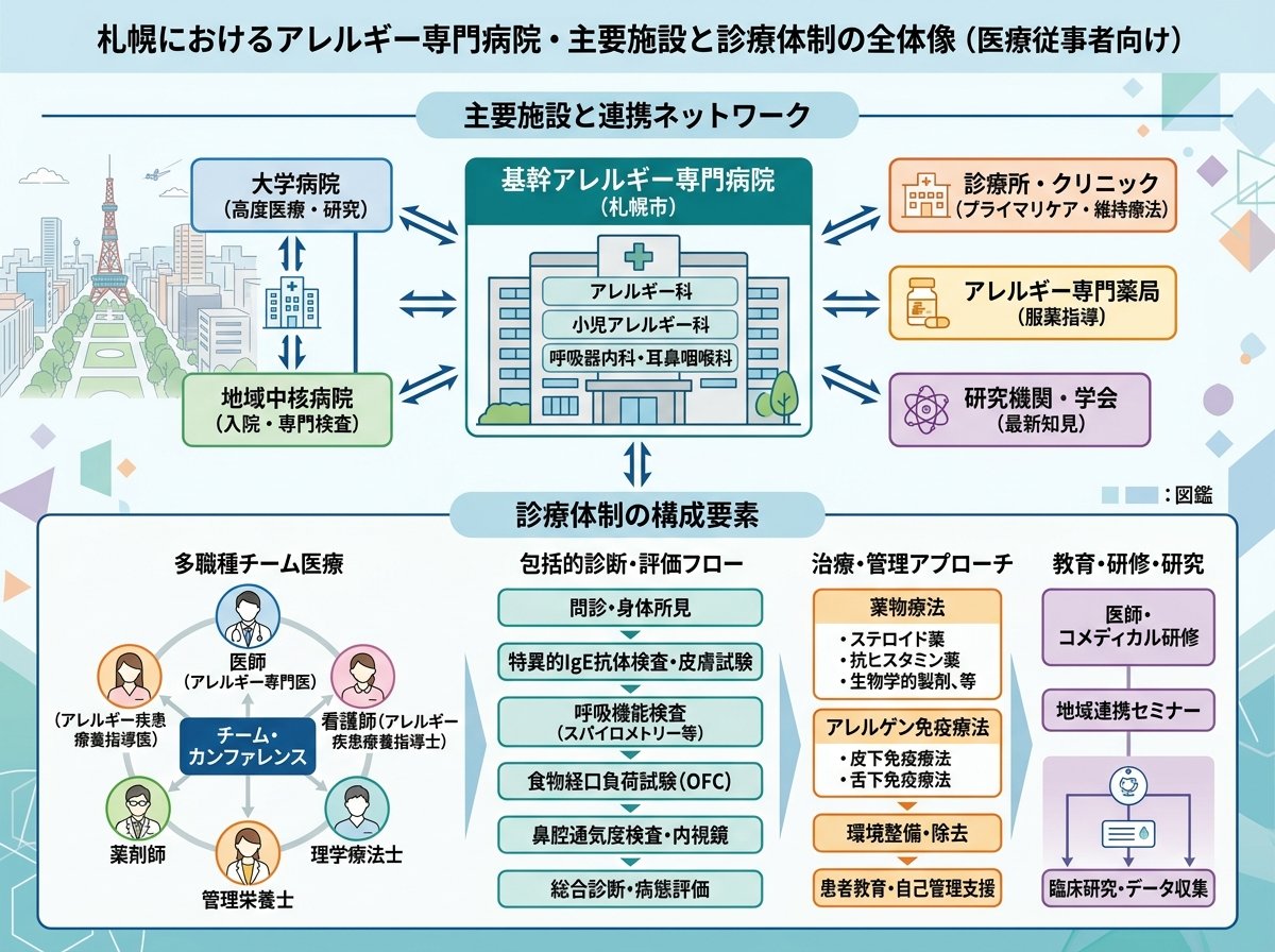 アレルギー専門病院・札幌における主要施設と診療体制の全体像