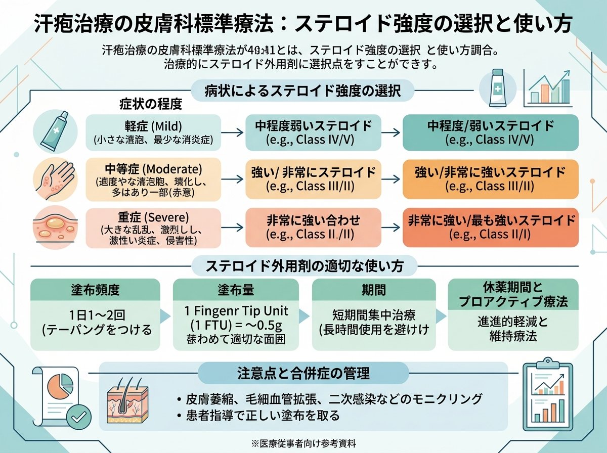 汗疱治療の皮膚科標準療法:ステロイド強度の選択と使い方