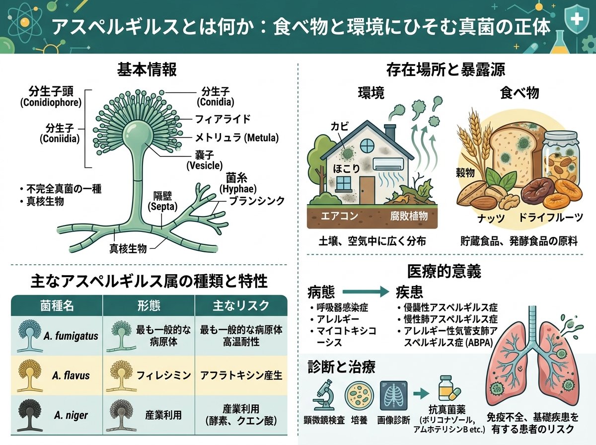 アスペルギルスとは何か:食べ物と環境にひそむ真菌の正体