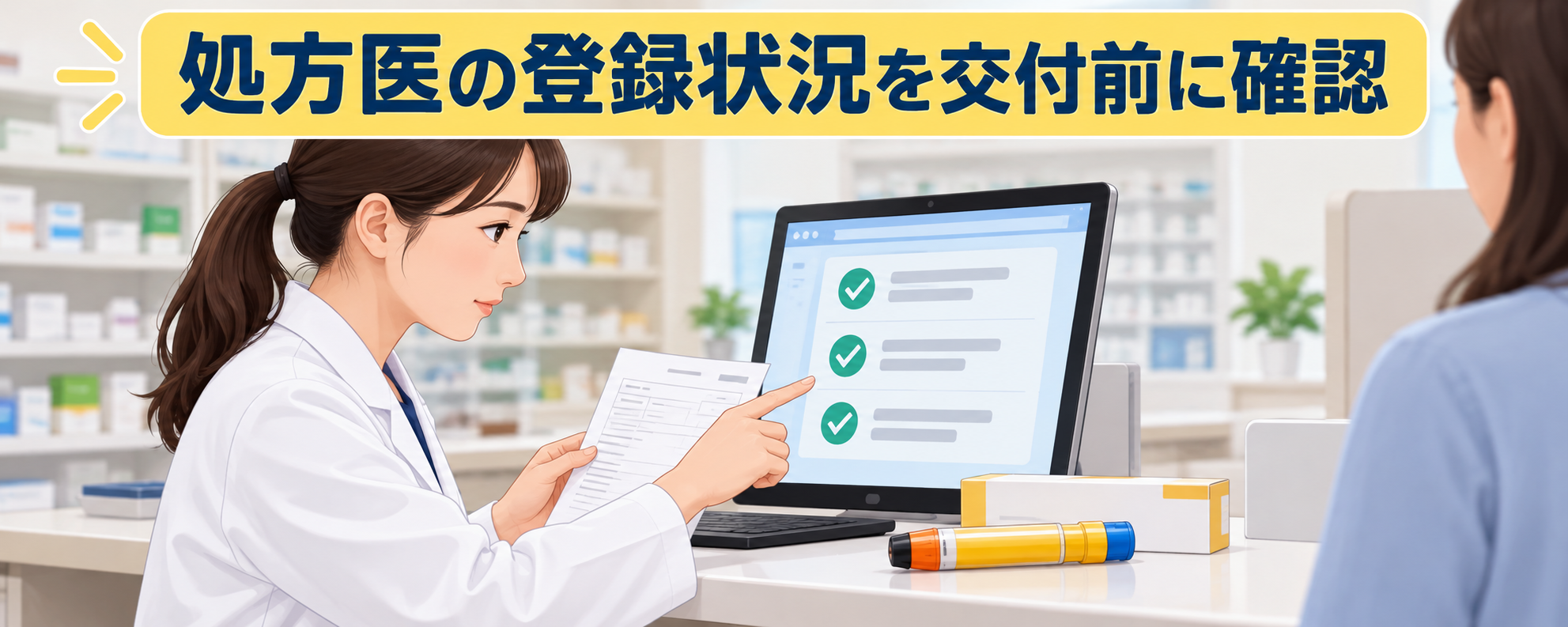 記事の回答:薬局でエピペン登録医を確認するときの照合項目