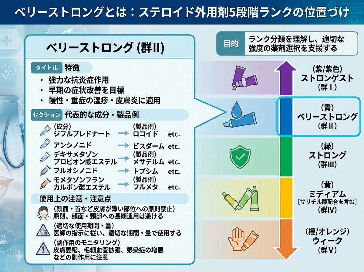 ベリーストロングとは：ステロイド外用剤5段階ランクの位置づけ