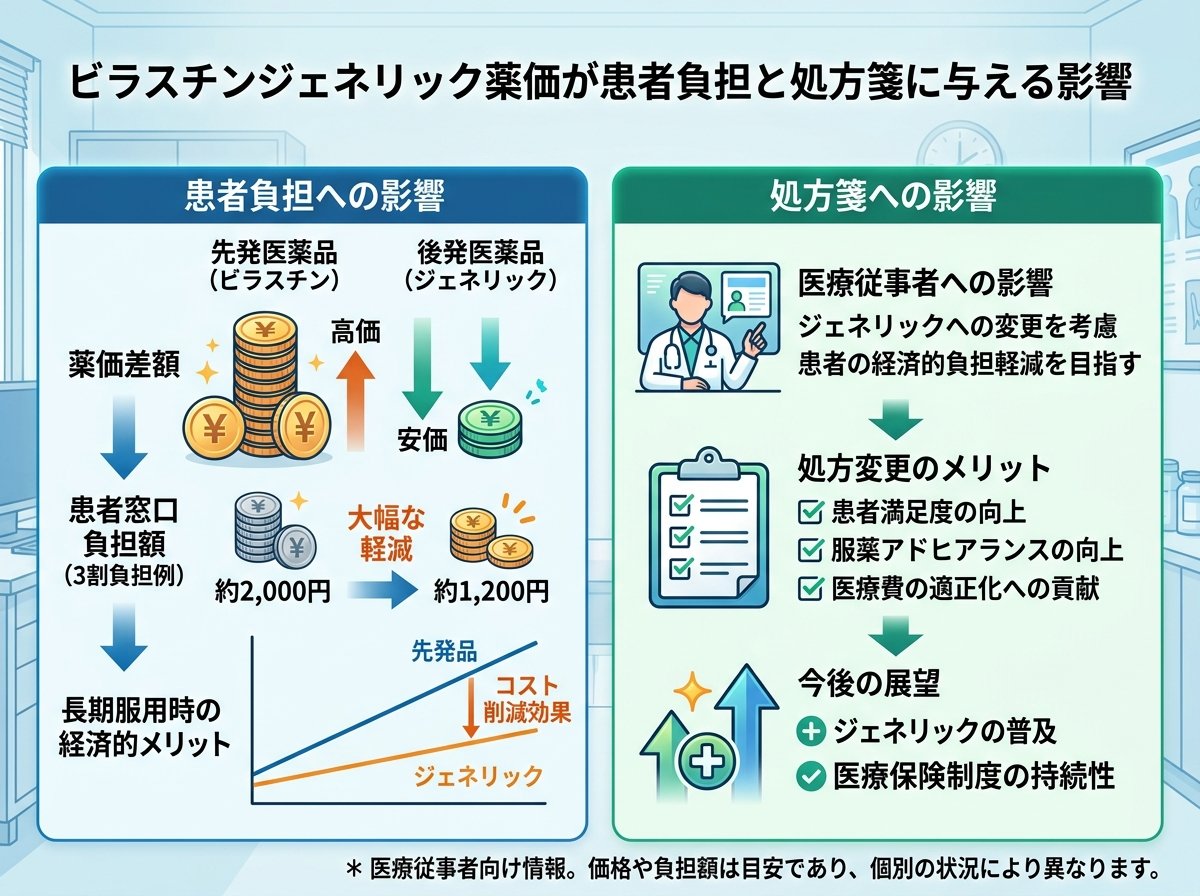 ビラスチンジェネリック薬価が患者負担と処方箋に与える影響