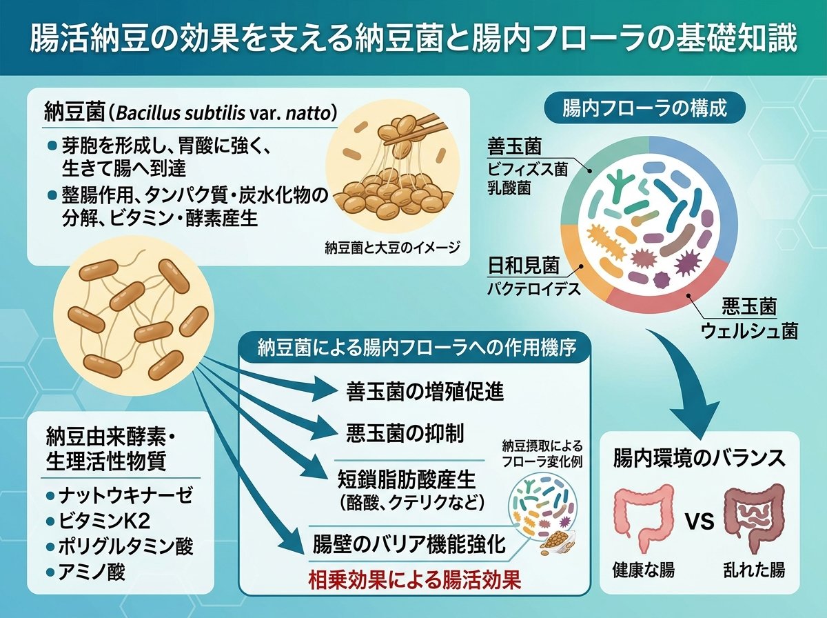 腸活納豆の効果を支える納豆菌と腸内フローラの基礎知識