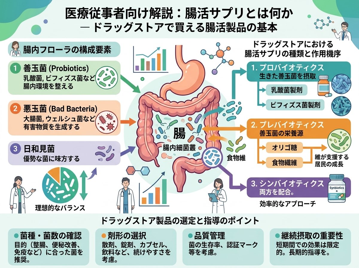 腸活サプリとは何か:ドラッグストアで買える腸活製品の基本