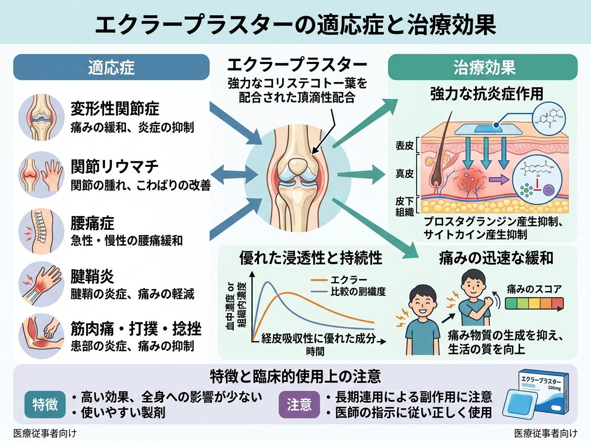 エクラープラスターの適応症と治療効果