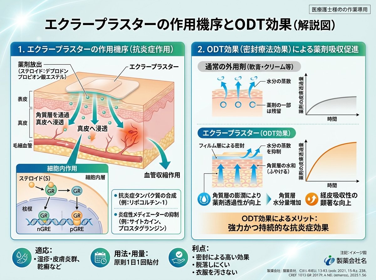 エクラープラスターの作用機序とODT効果