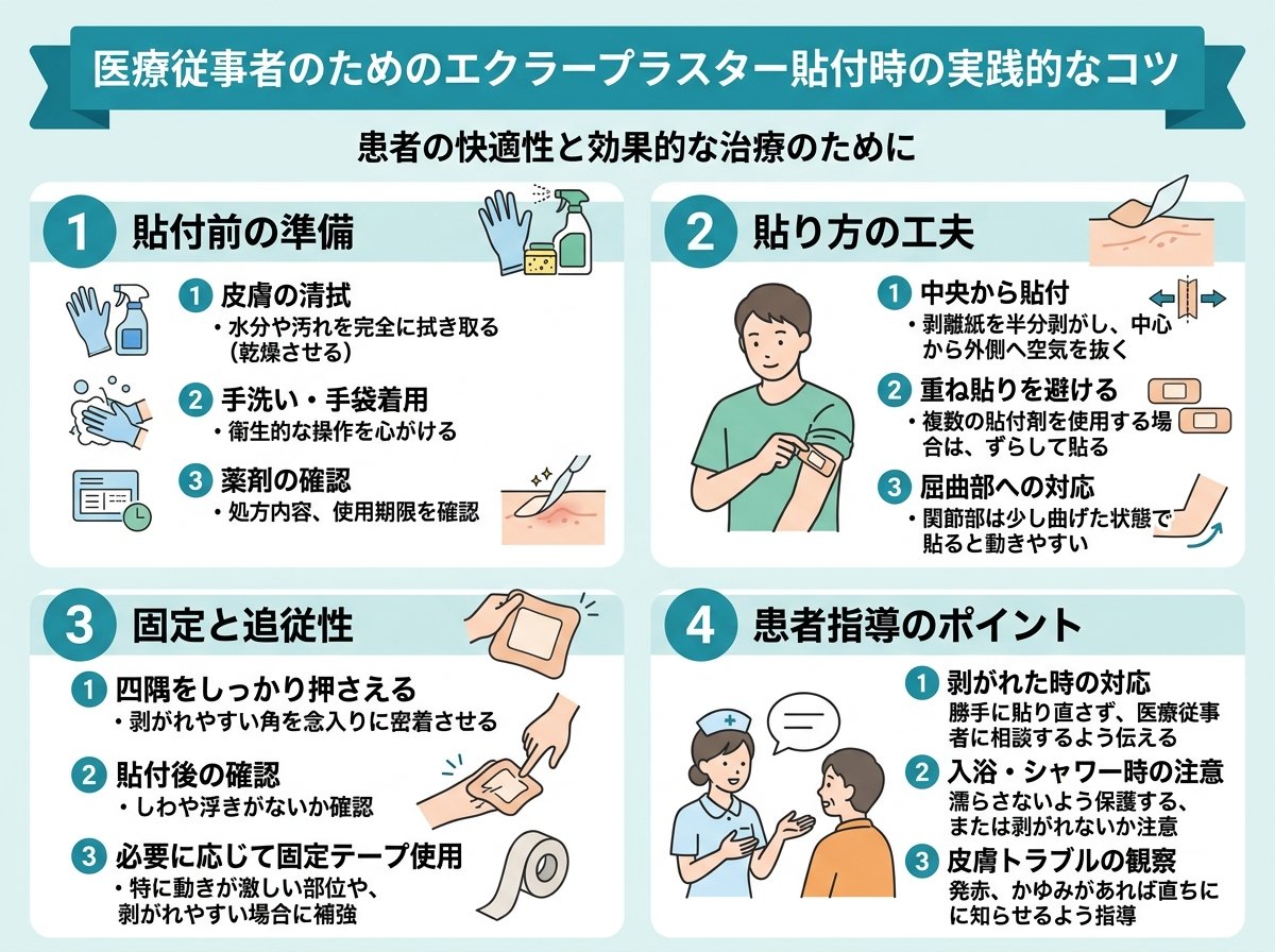 エクラープラスター貼付時の実践的なコツ