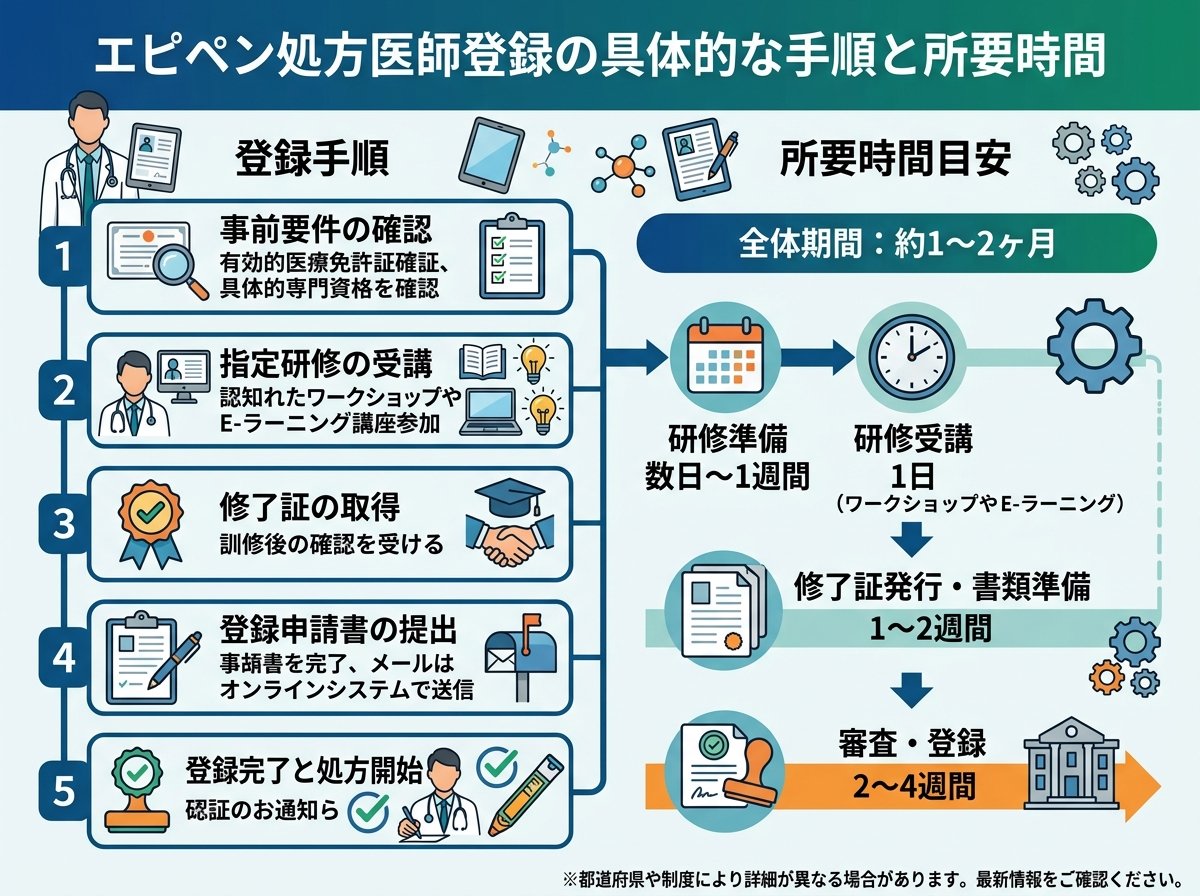 エピペン処方医師登録の具体的な手順と所要時間