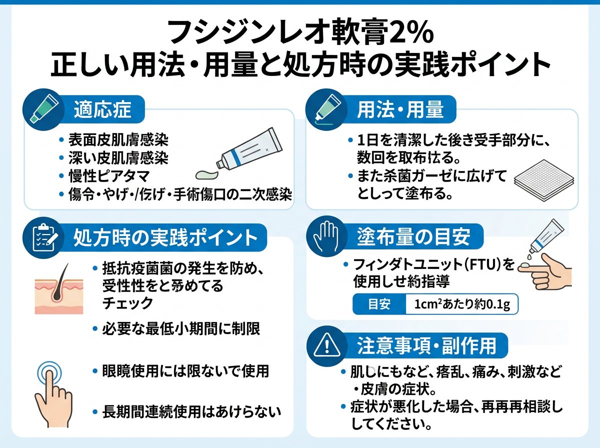 フシジンレオ軟膏の正しい用法・用量と処方時の実践ポイント