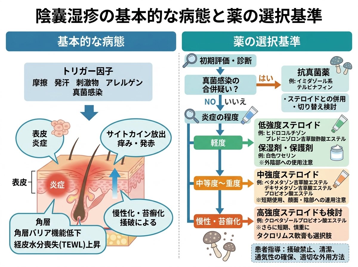 陰嚢湿疹の基本的な病態と薬の選択基準
