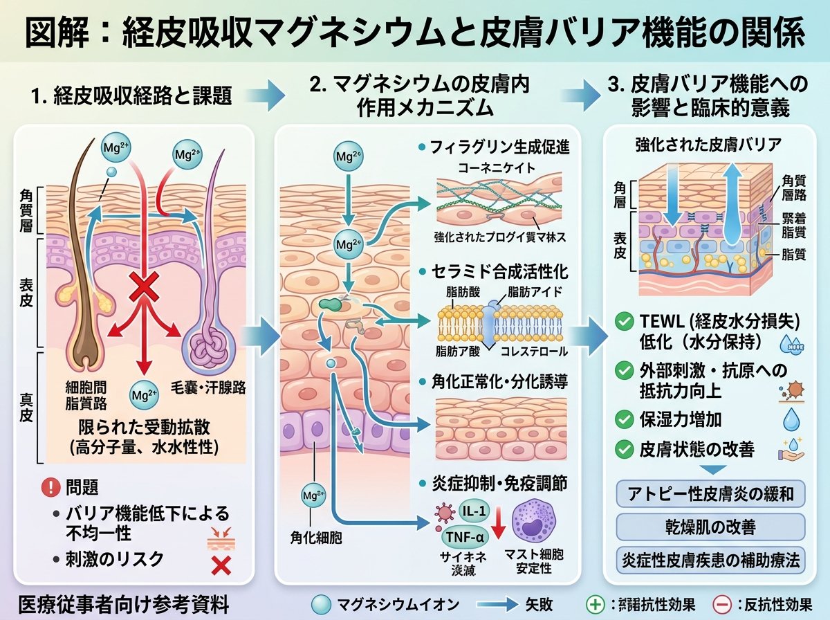 経皮吸収マグネシウムと皮膚バリア機能の関係