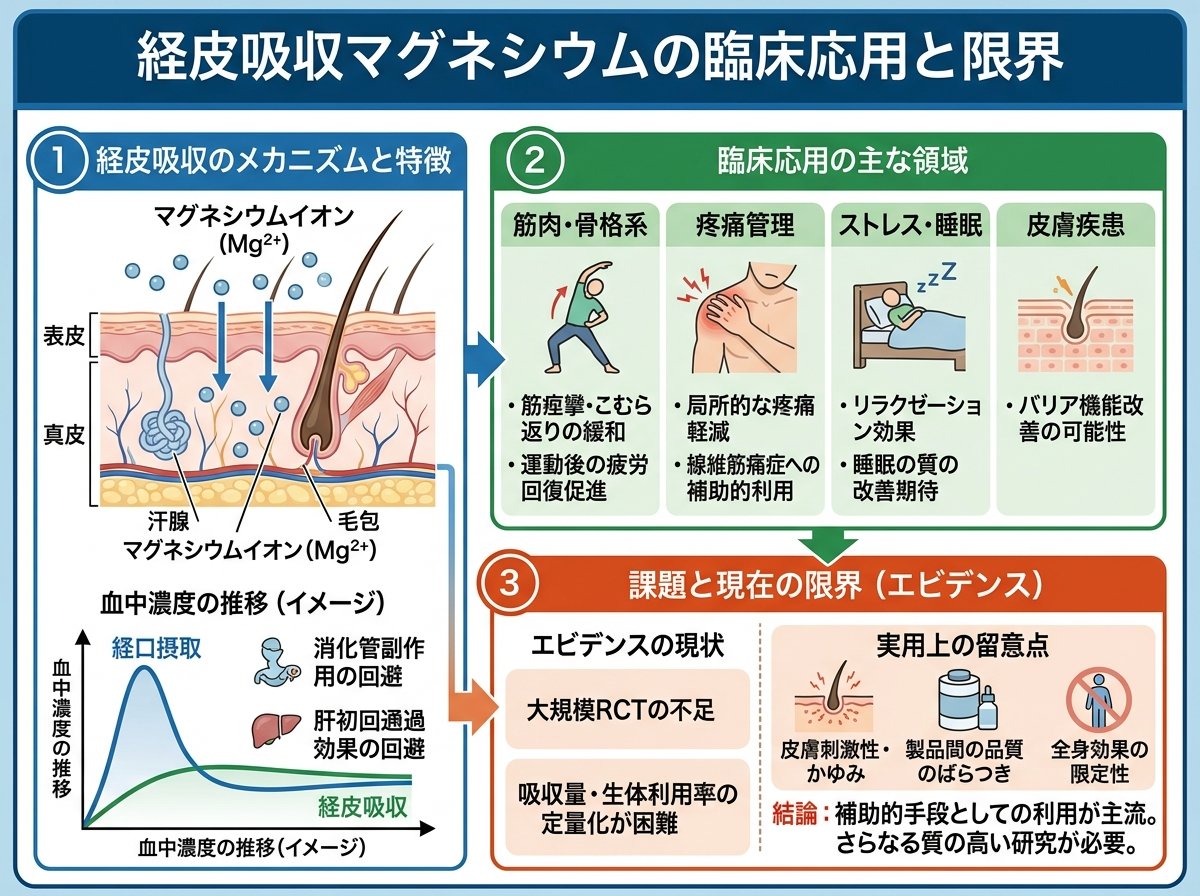経皮吸収マグネシウムの臨床応用と限界