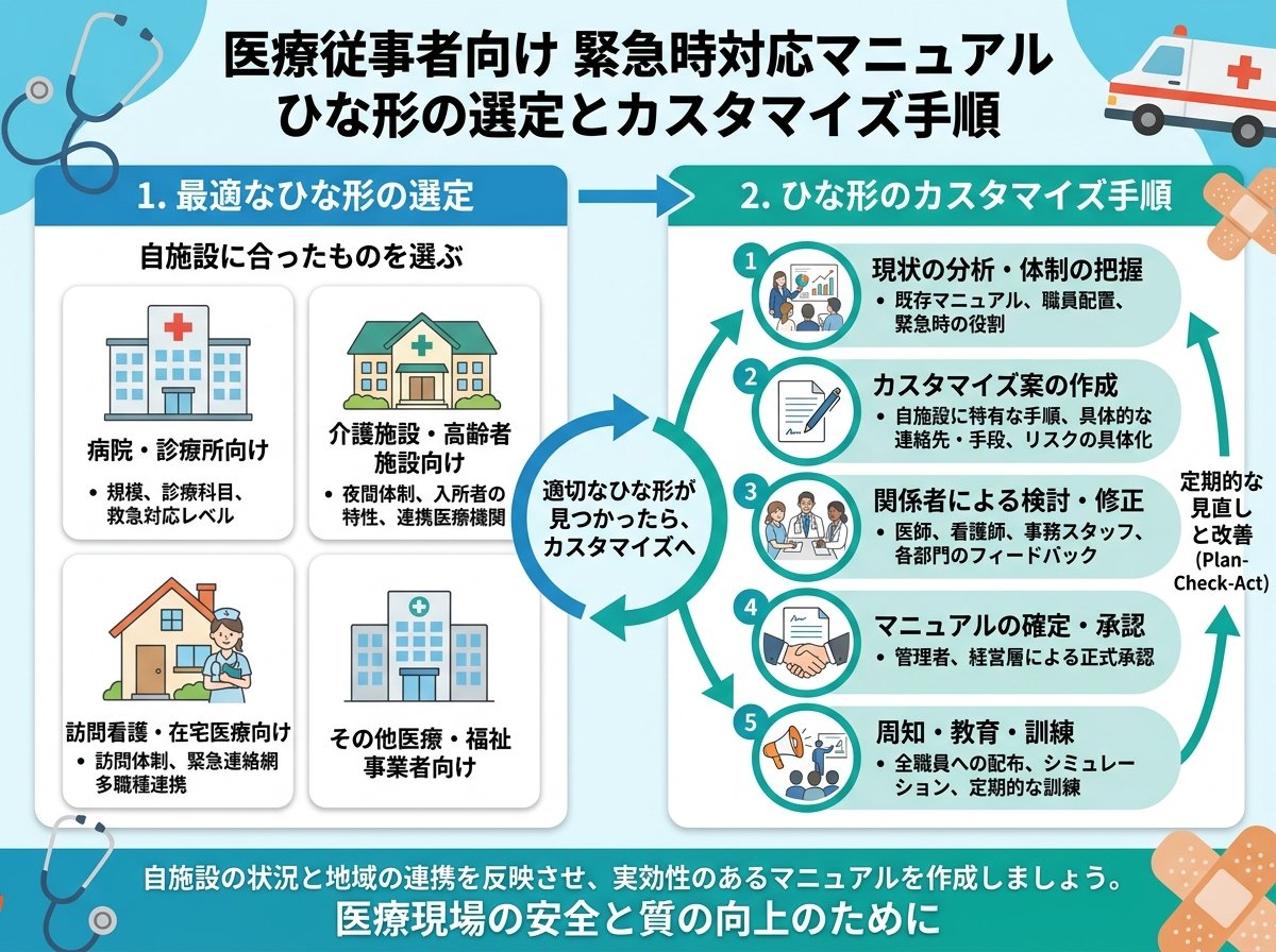 緊急時対応マニュアルひな形の選定とカスタマイズ手順