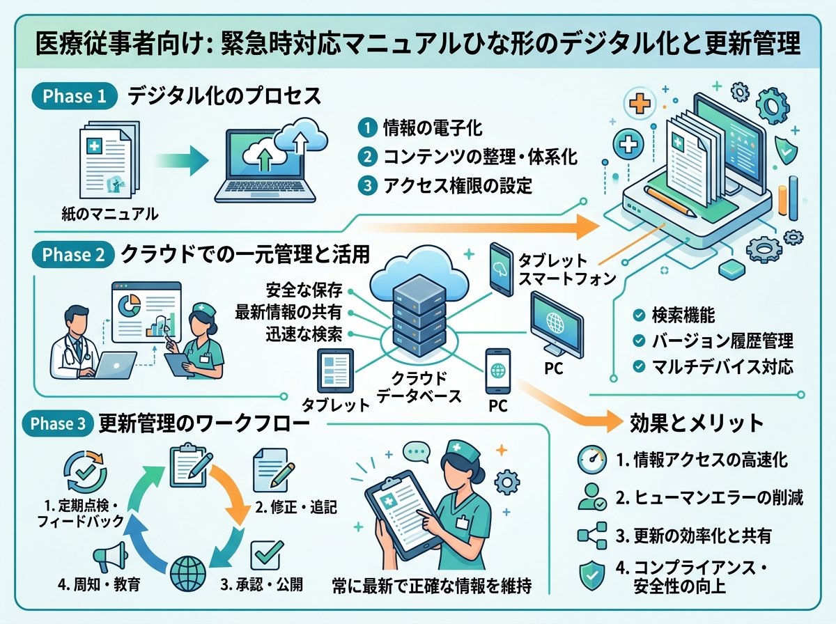 緊急時対応マニュアルひな形のデジタル化と更新管理
