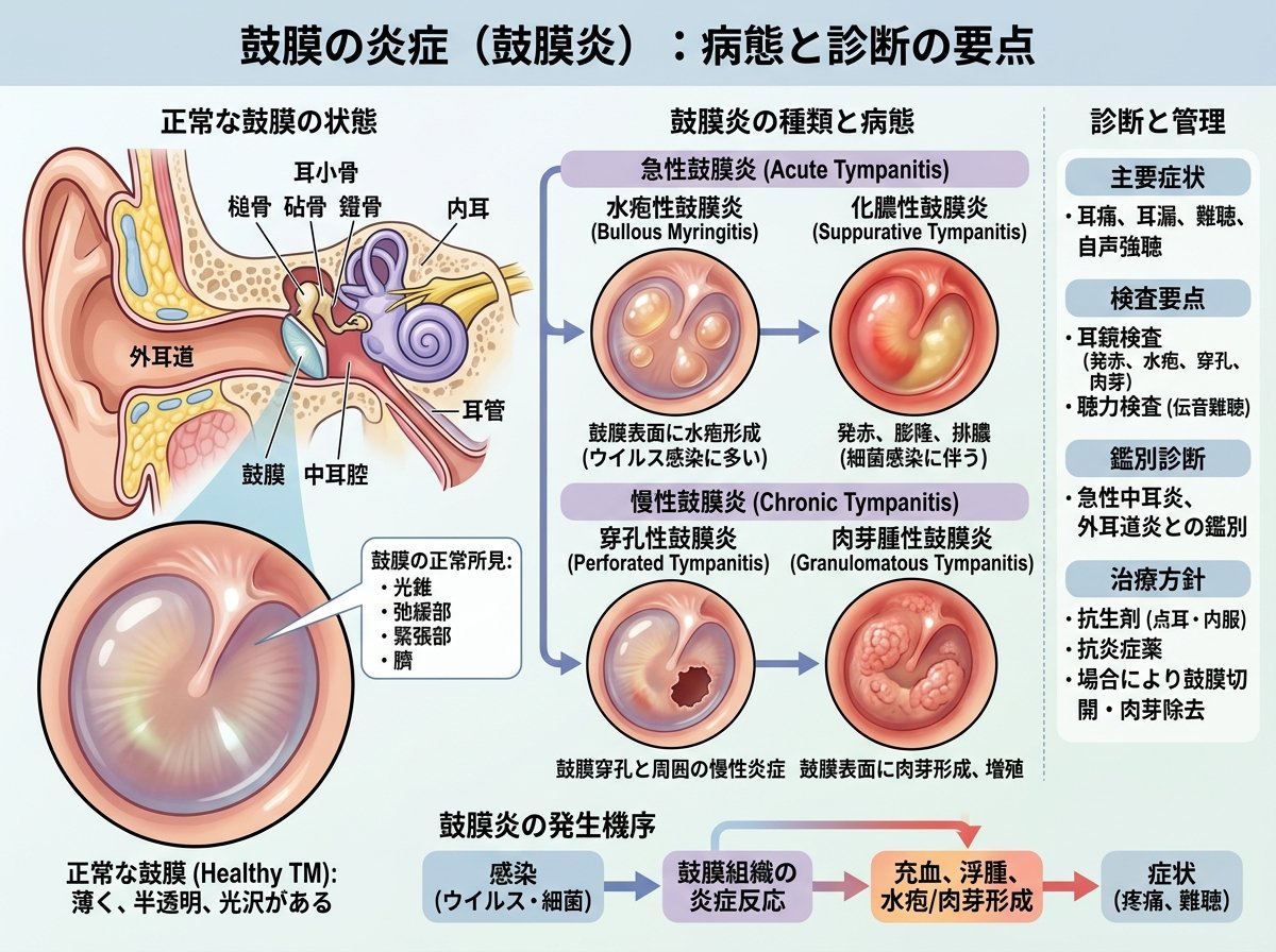 鼓膜の炎症(鼓膜炎)とはどのような状態か