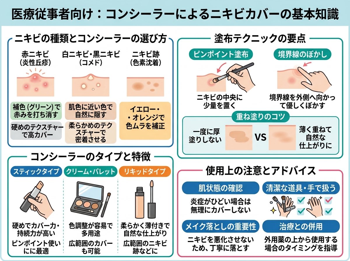 コンシーラーでニキビをカバーする前に知っておきたい基本知識