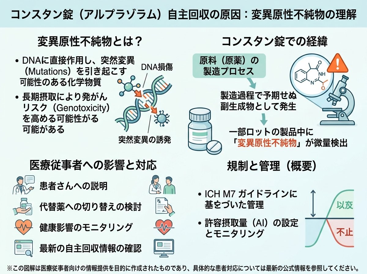 コンスタン錠自主回収の原因となった「変異原性不純物」とは