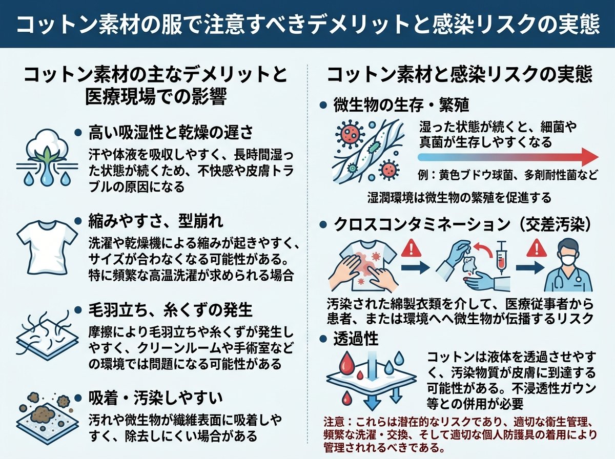 コットン素材の服で注意すべきデメリットと感染リスクの実態