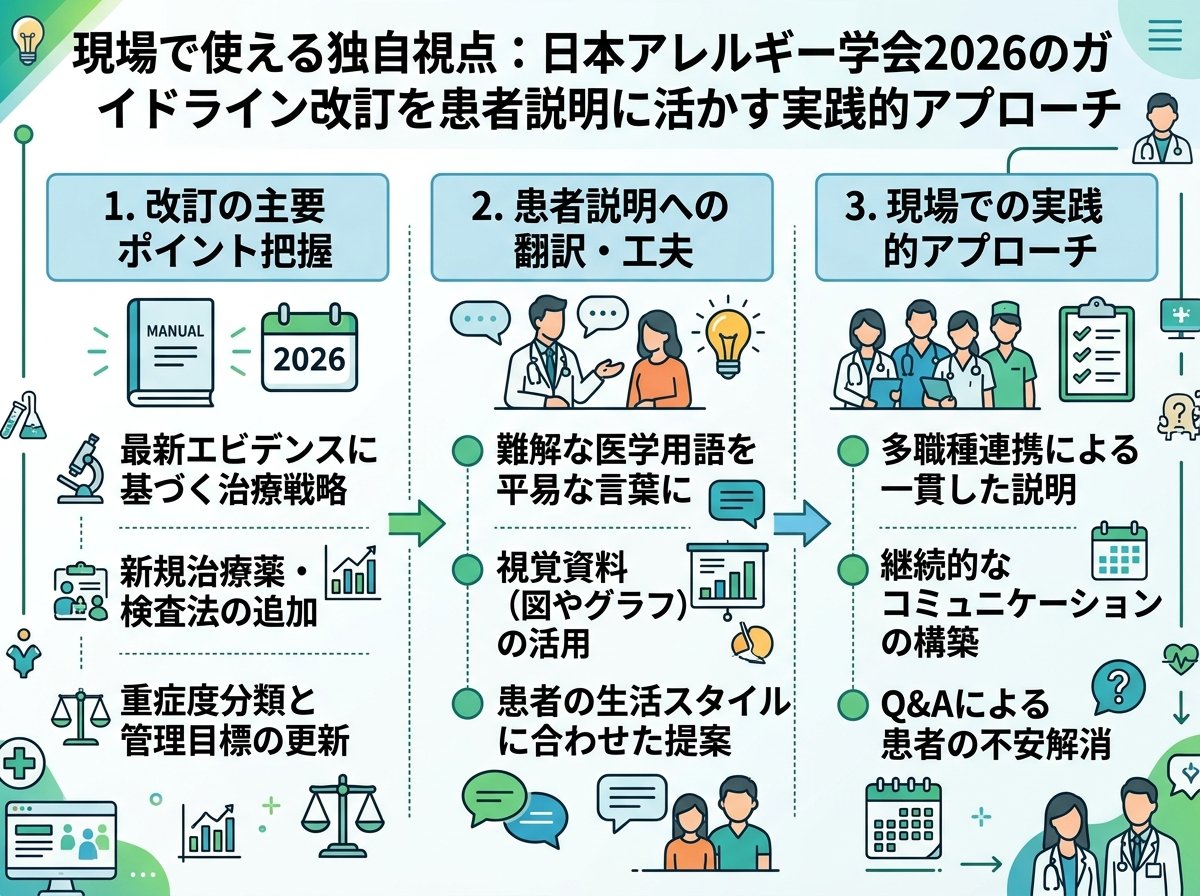 現場で使える独自視点:日本アレルギー学会2026のガイドライン改訂を患者説明に活かす実践的アプローチ