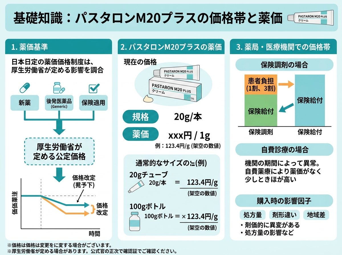 パスタロン m20 プラスの価格帯と薬価の基礎知識
