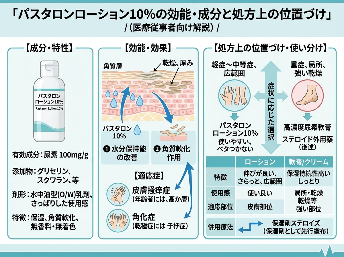 パスタロンローション10%の効能・成分と処方上の位置づけ