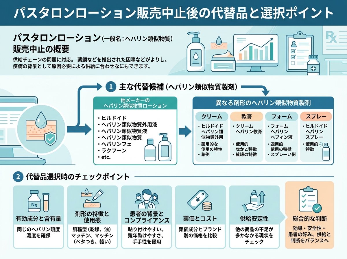 パスタロンローション販売中止後の代替品と選択ポイント