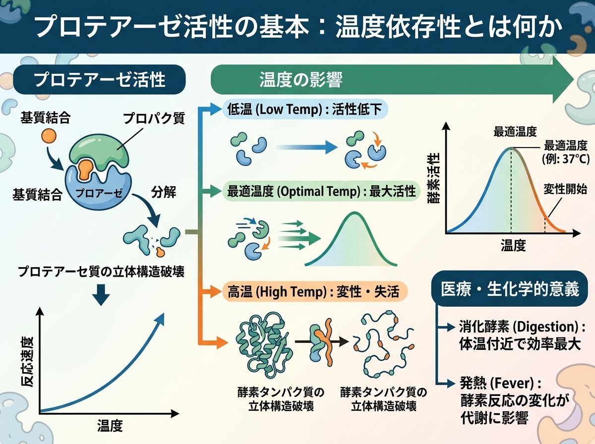 プロテアーゼ活性の基本:温度依存性とは何か