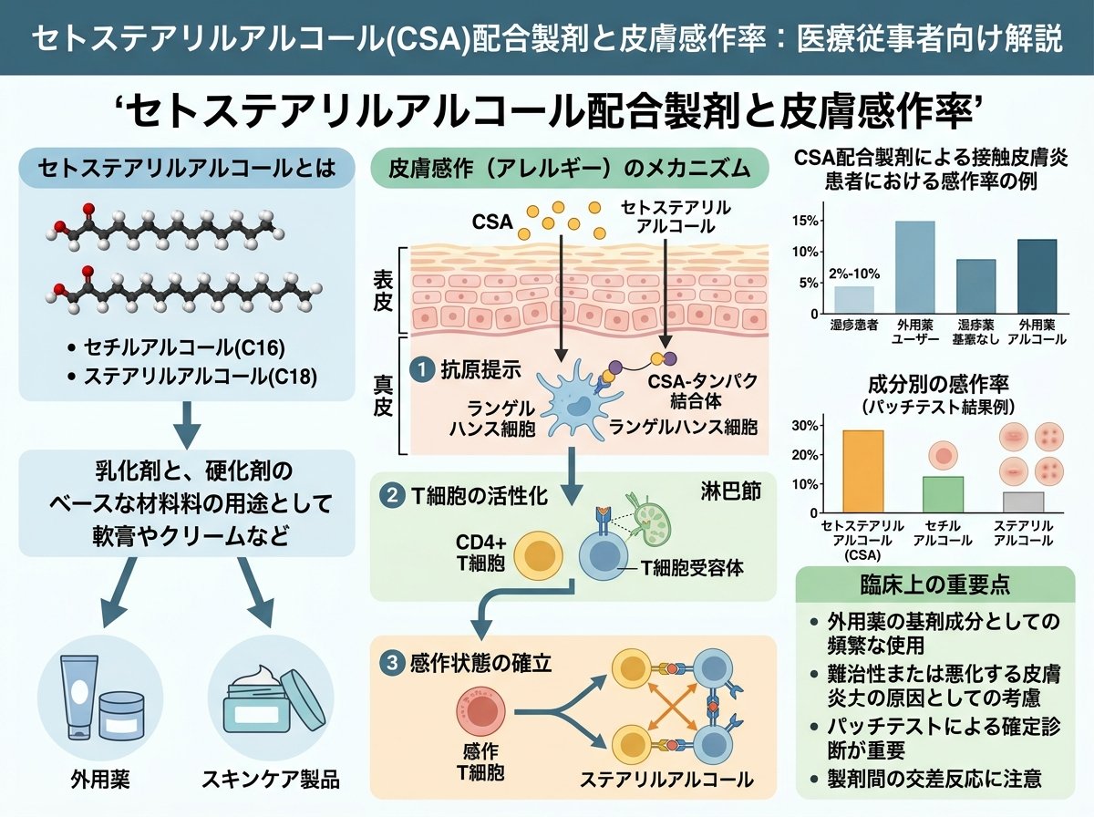 セトステアリルアルコール配合製剤と皮膚感作率