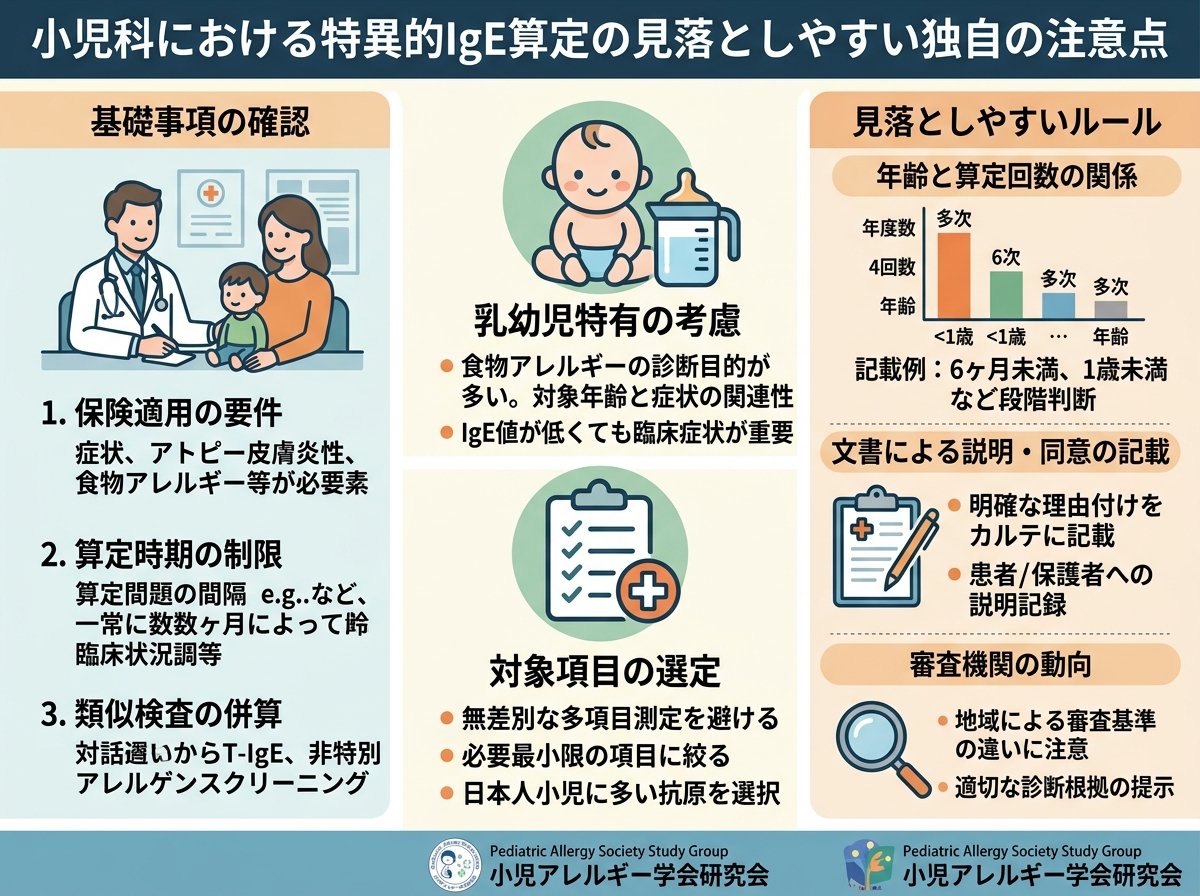 小児科で特異的IgEを算定する際に見落としやすい独自の注意点