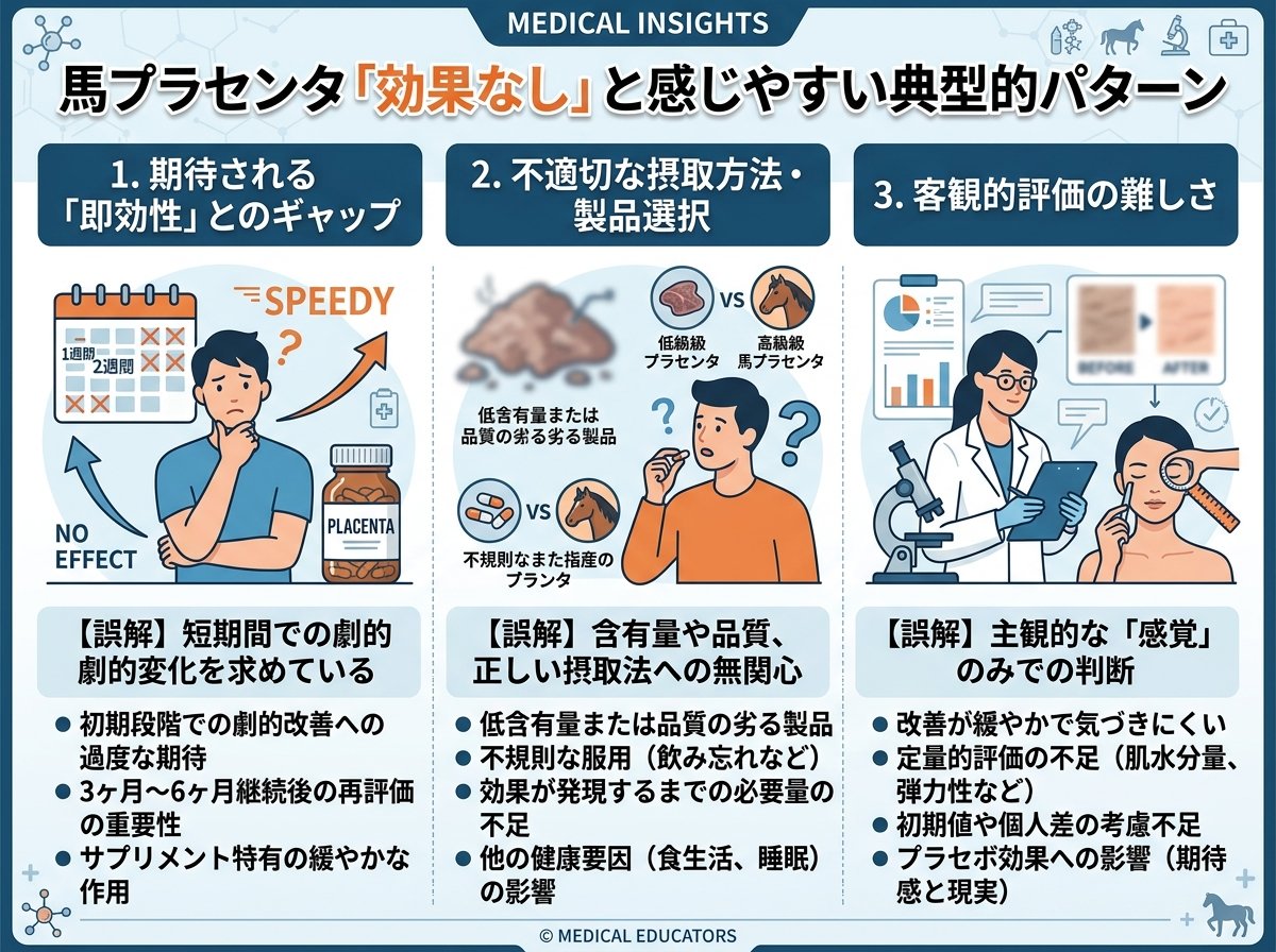 馬プラセンタ 効果 なしと感じやすい典型パターン